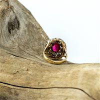 Ring Goldside Woman in Gold Rubino 82059897 - 82059897